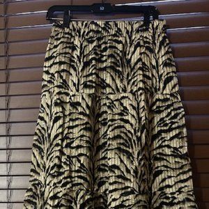 ba&sh Paris Tiger Striped midi skirt